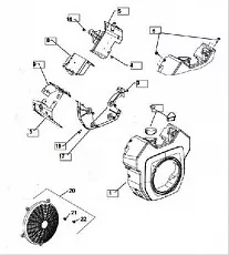 Корпус вентилятора двигателя Kohler ЕCH 749-3041