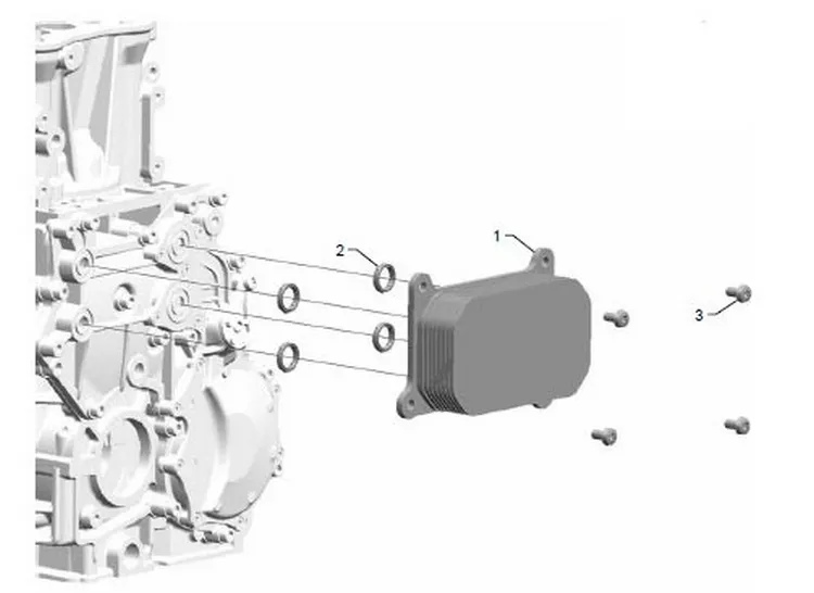Установка маслоохладителя