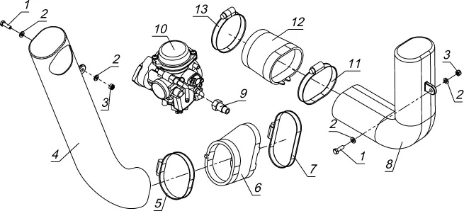 Карбюратор и воздуховоды