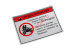 Табличка предупреждающая V10000015