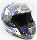 Шлем (модуляр) SUMMIT II Graphic синий/черн глянцевый XL 598-2126