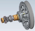 Вал ведущий с ведомым шкивом 110602230
