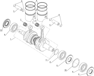 Вал коленчатый S10500250 (РМЗ-551i) и поршни