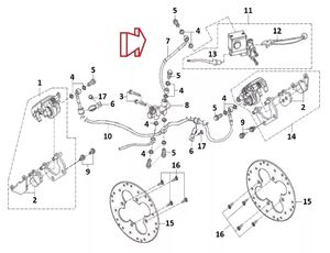 Тормоз передний, колодки