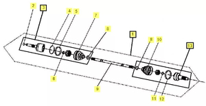 ШРУС передний левый (до 25.05.13)