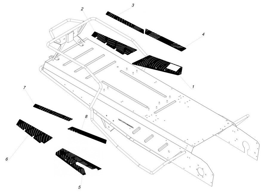 Комплект аппликаций для снегохода TIKSY 500 4T 210700010